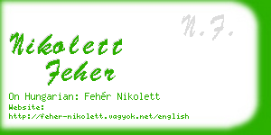 nikolett feher business card